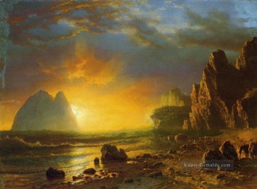 Albert Bierstadt Werke - Sonnenuntergang auf der Küste Albert Bier
